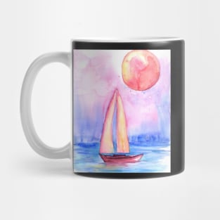 Red Moon Sail Mug